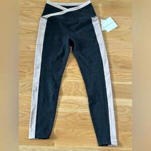 Beyond Yoga, Leggings Charcoal and Pink Heathered, Size S, New with Tags